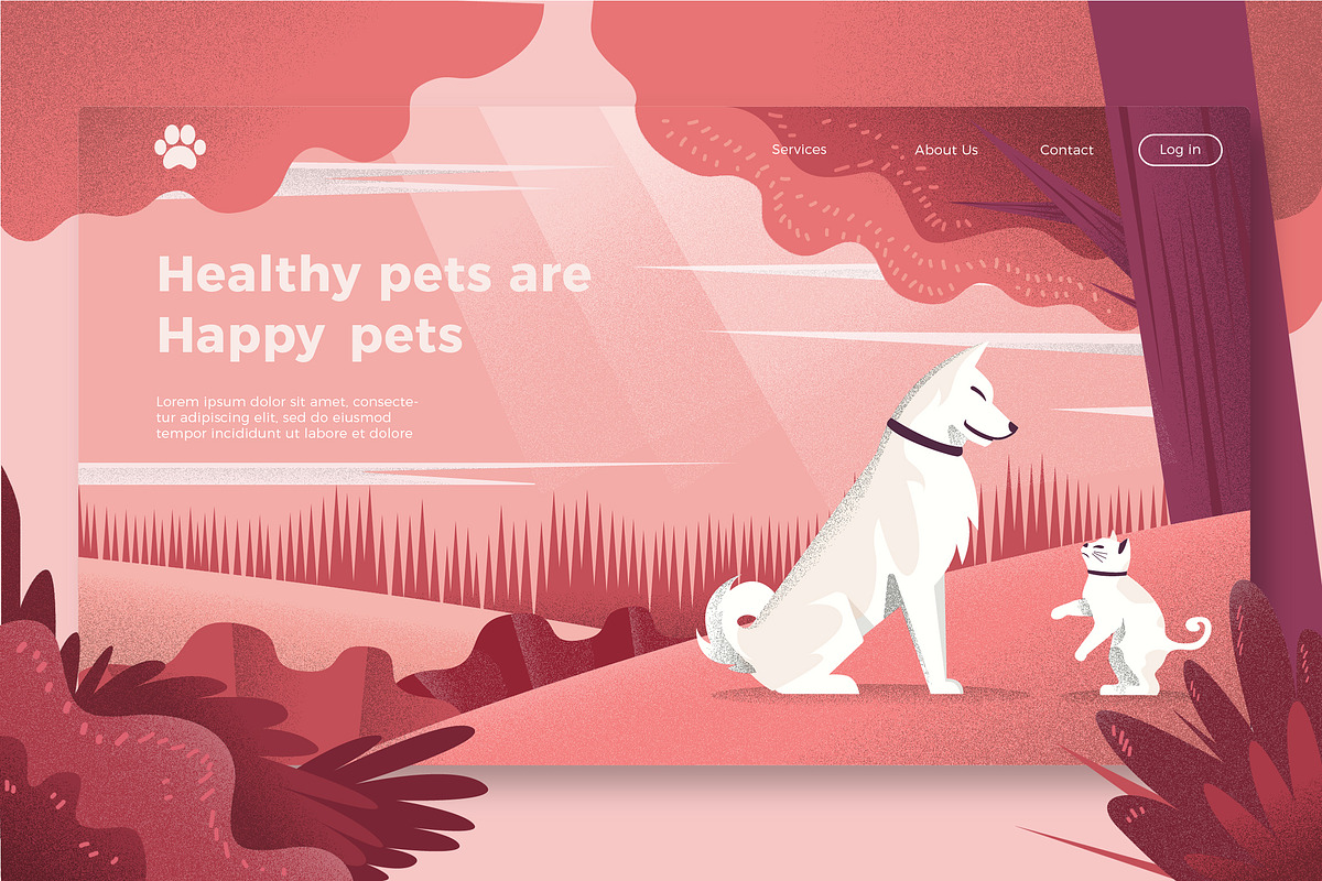 Cat and Dogs - Banner & Landing Page, a Templates & Theme by AQR Studio