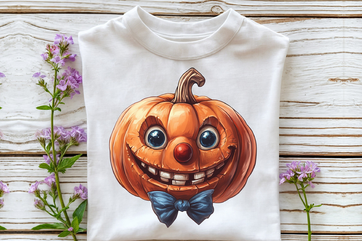 Pumpkin Face Funny Halloween Clipart, an Illustration by CraftArtStudio (Photo 4 of 6)