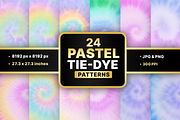 Pastel Tie-Dye Patterns, a Pattern Graphic by Vaughn Studios (Thumbnail 1 of 4)