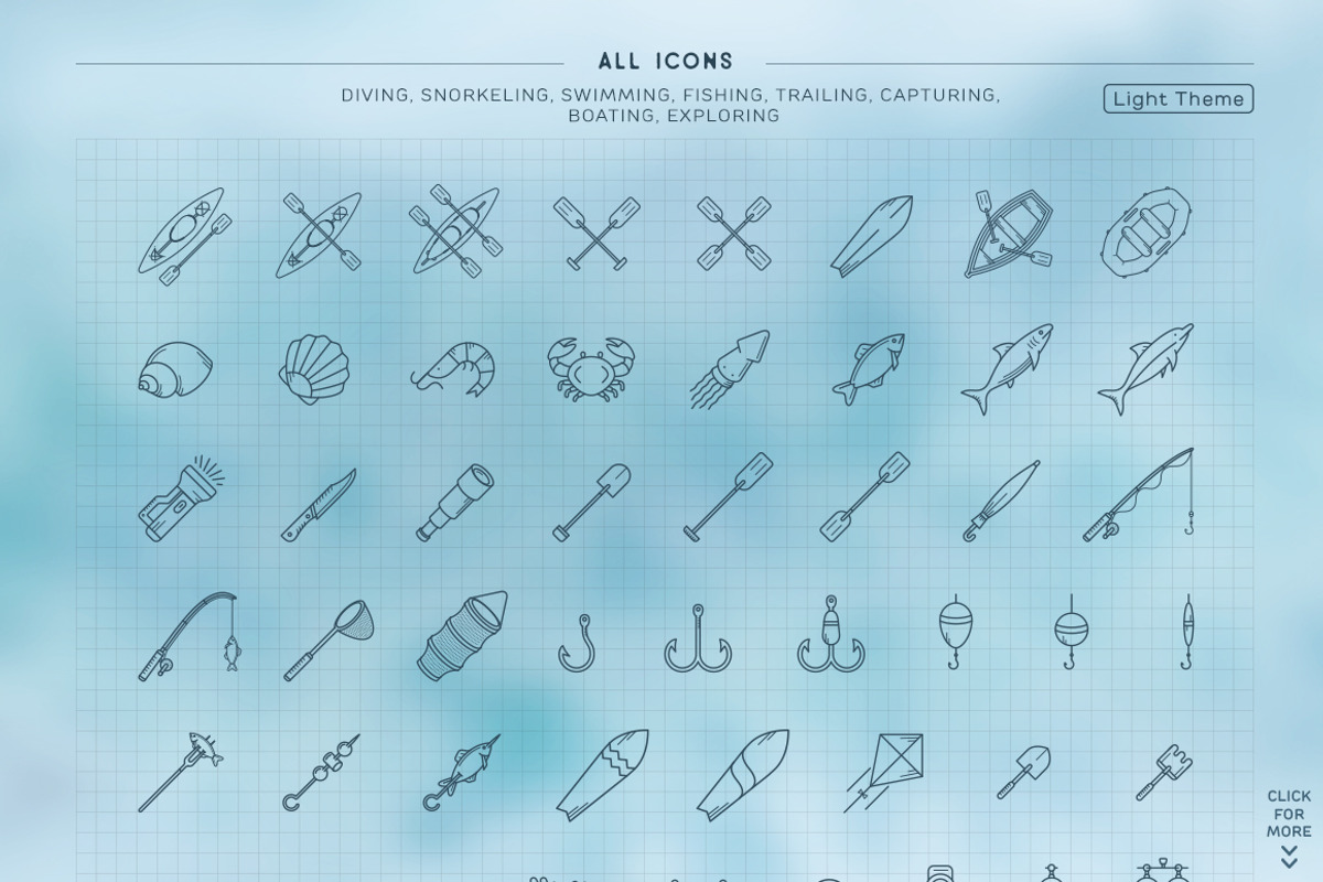Explore the Sea Icon Set, an Outline Icon by Wandery Supply (Photo 4 of 6)