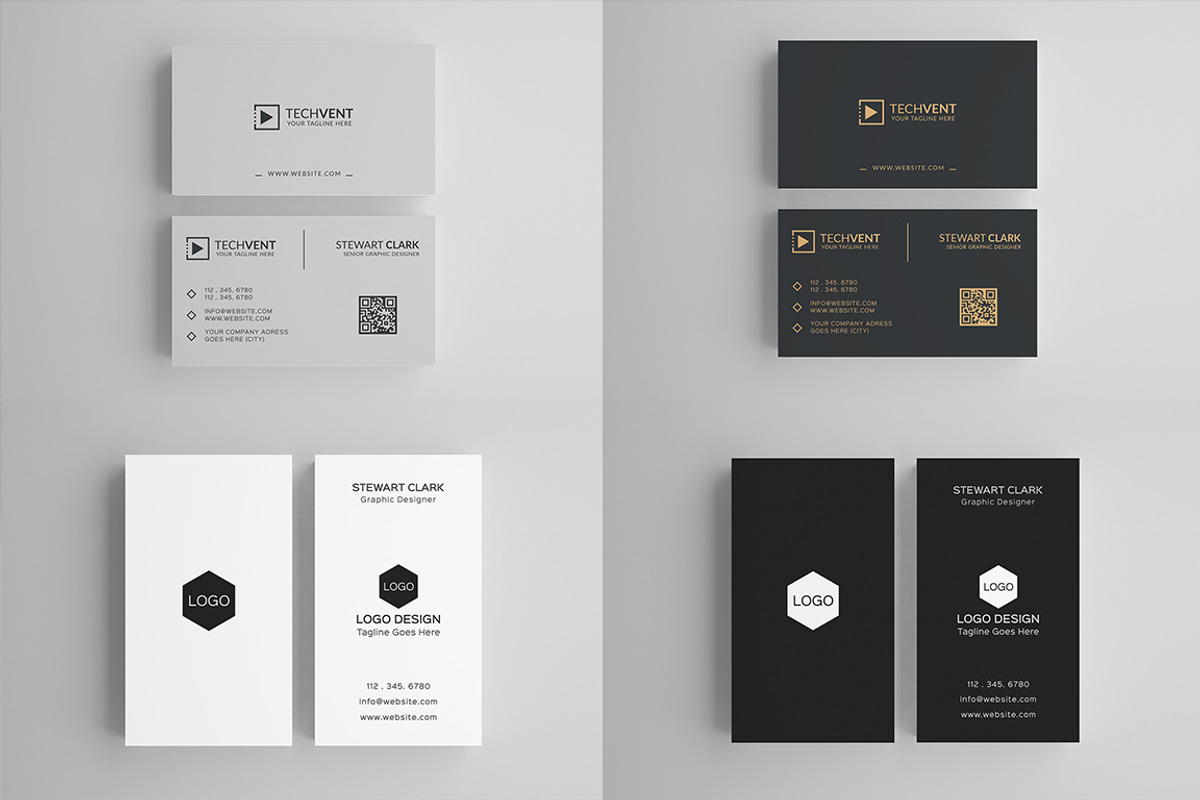 10 Clean Minimal Business Cards, a Business Card Template by Shahjhan (Photo 5 of 7)