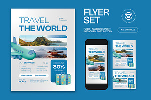 Travel Agency Flyer, a Flyer Template by graphicook