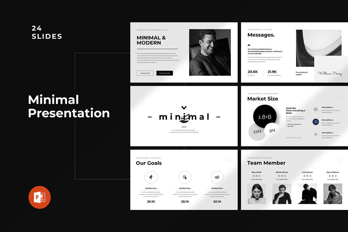 Minimal Presentation Template, a Presentation Template by Studio_Clarity (Photo 1 of 5)