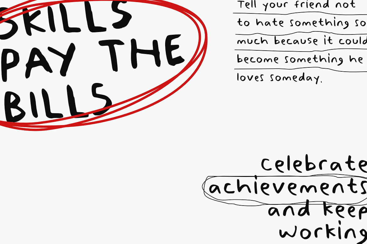 Handwritten bold fonts bundle, a Script Font by Andika Fez (Photo 2 of 11)