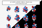 Realistic Patriotic Balloons, an Object Graphic by AllTheKewtClipart (Thumbnail 4 of 10)