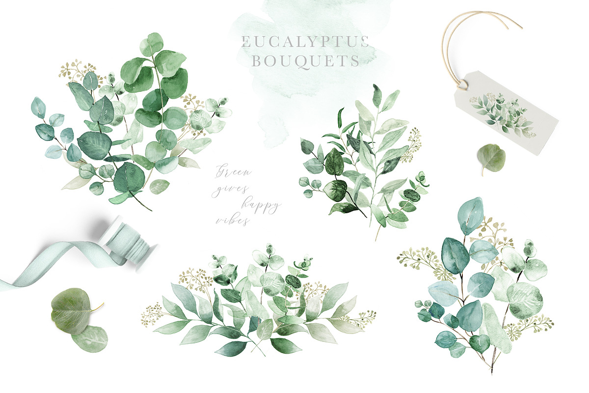 Scent of Eucalyptus - Graphic Set, an Illustration by studioequinox (Photo 5 of 21)