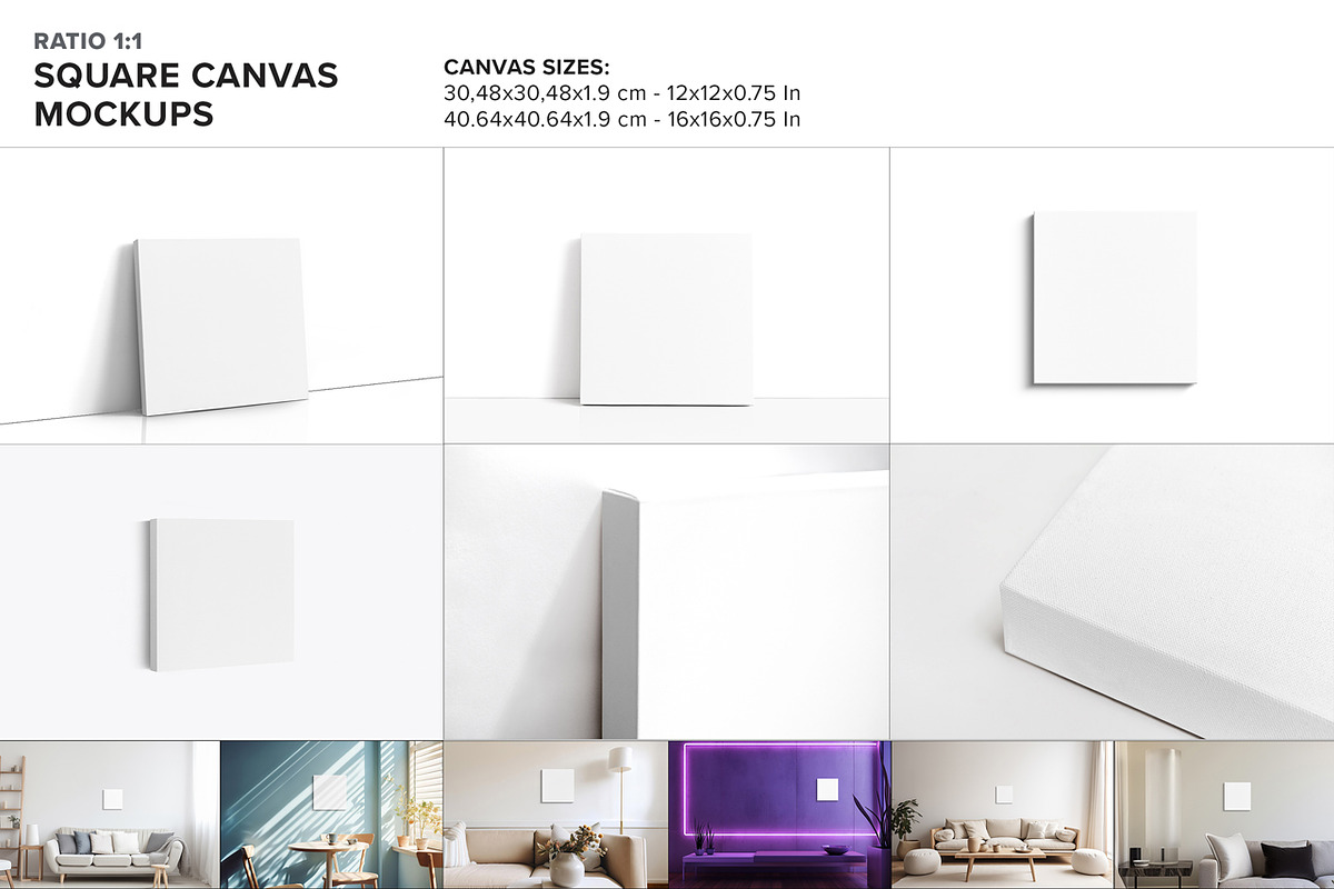 Canvas Mockup Kit 01, a Household Mockup by Mockups by Carlos Viloria (Photo 14 of 21)