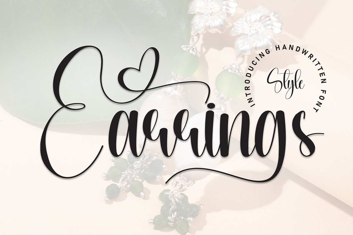 Earrings | Script Font, a Handwritten Font by Scratchones (Photo 1 of 9)