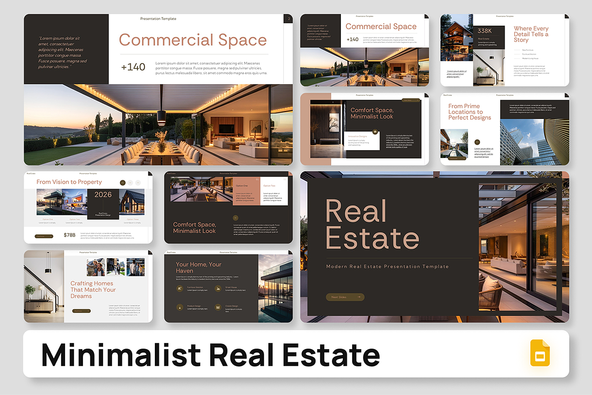 Minimalist Real Estate Google Slides, a Presentation Template by Premast (Photo 4 of 4)