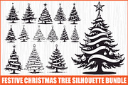 Holiday Window Christmas Tree Bundle, an Illustration by Amazin_art (Thumbnail 1 of 21)