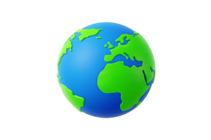 3d Cartoon planet Earth, an Illustration by ModVector