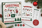 Christmas Drawing Coloring Set, a Seasonal Illustration by Design House (Thumbnail 2 of 3)