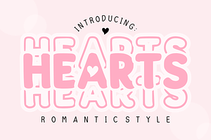 Hearts – Sweet & Playful Font, a Font by KiddoGlyphs Studio