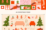Christmas Party People Illustrations, an Object Graphic by ArtFM (Thumbnail 9 of 13)