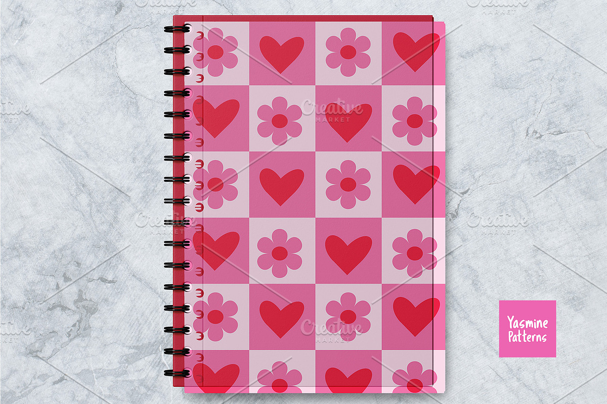 Mid Mod Love Patterns collection, a Pattern Graphic by Yasmine Patterns (Photo 5 of 8)