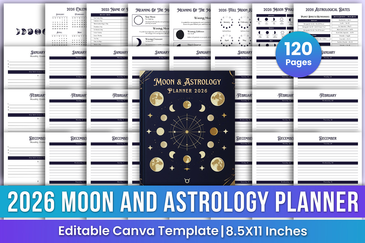 2026 All-in-One Canva Planner Bundle, a Stationery Template by Mustafiz (Photo 4 of 15)