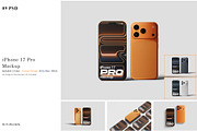 iPhone 17 Pro Mockup, an iPhone Mockup by scribrostudio (Thumbnail 1 of 13)