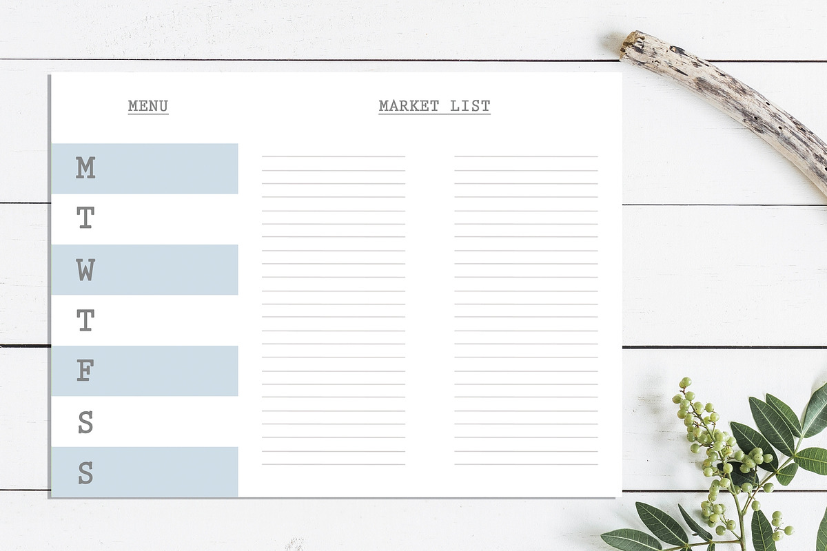 Meal Planner, Weekly Menu Planner, a Stationery Template by mpcprintables (Photo 4 of 4)