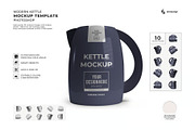 Modern Kettle Mockup Template Set, a Household Mockup by DesignRushMarket (Thumbnail 1 of 11)
