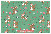 Spring Bunny & Bloom Pattern Set, an Illustration by Johanna V. Creative (Thumbnail 2 of 3)