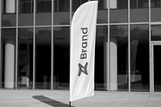 Feather Flag Banner Mockup, an Advertising Mockup by graphypix (Thumbnail 4 of 4)