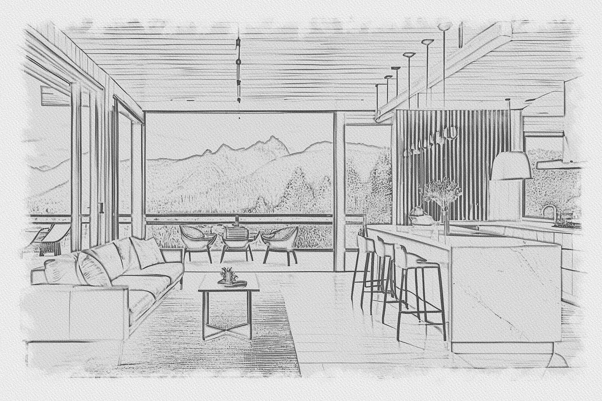 Architecture Sketch Photoshop Action, an Action Add-On by MRI STUDIO (Photo 6 of 17)