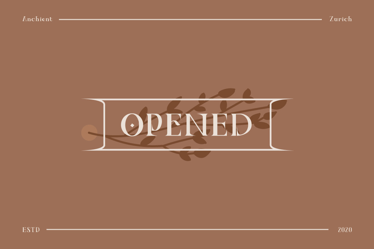 Ancient Zurich - Elegant Serif Logo, a Serif Font by Dirtyline Studio (Photo 13 of 22)