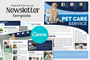 Canva Newsletter Template Pet Care, an Email Template by PixelCraft (Thumbnail 1 of 15)
