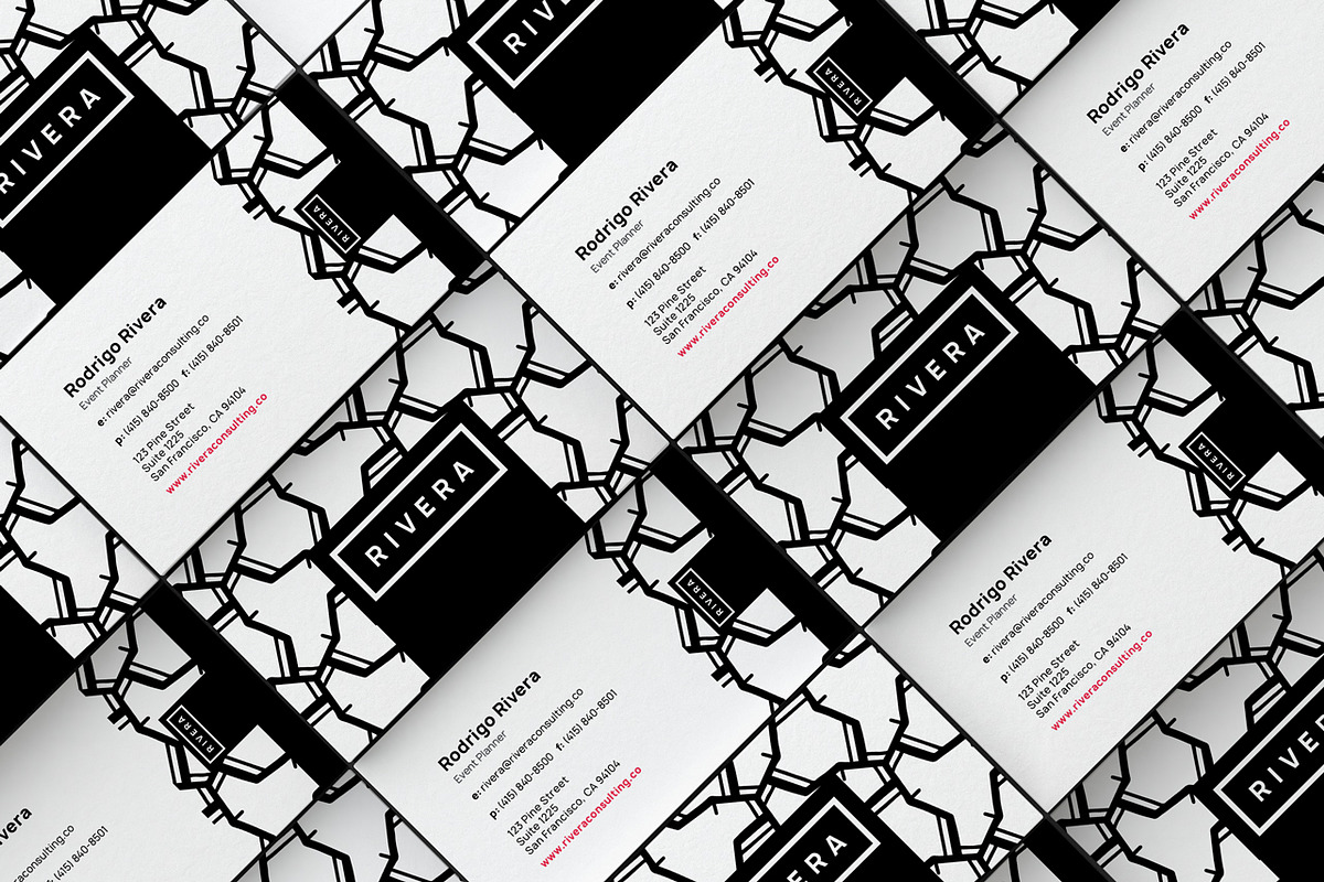 Rivera Business Card Design + Bonus, a Business Card Template by Tickyboom Design (Photo 4 of 6)