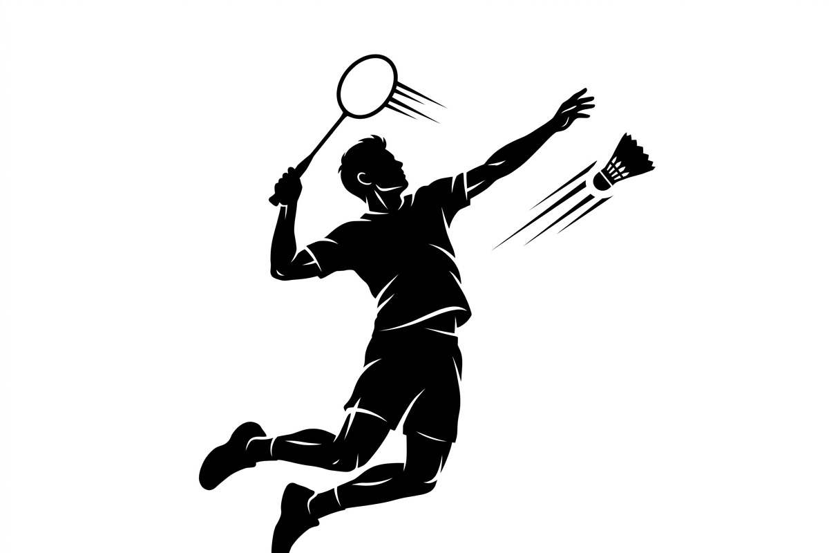 60 Badminton Player Smash Silhouette, a Person Illustration by Amazin_art (Photo 4 of 37)