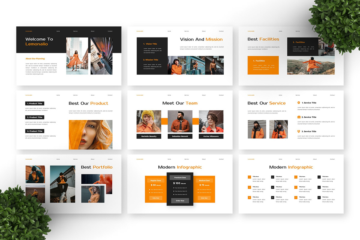 Lemonalio - Fashion Powerpoint preview 4