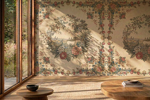 Vintage Damask Toile de Jouy Pattern, a Pattern Graphic by elfy creative
