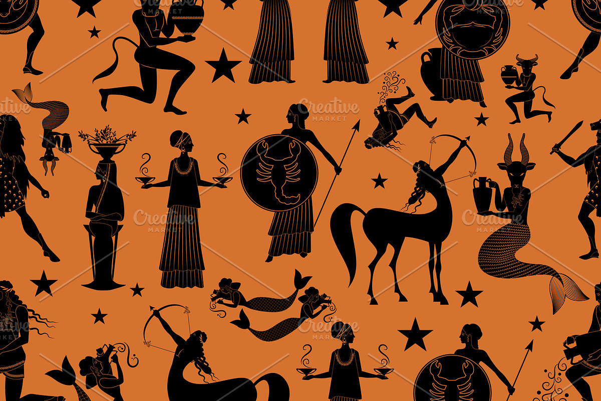 Greek Zodiac: Patterns, an Illustration by La Inspiratriz (Photo 3 of 3)