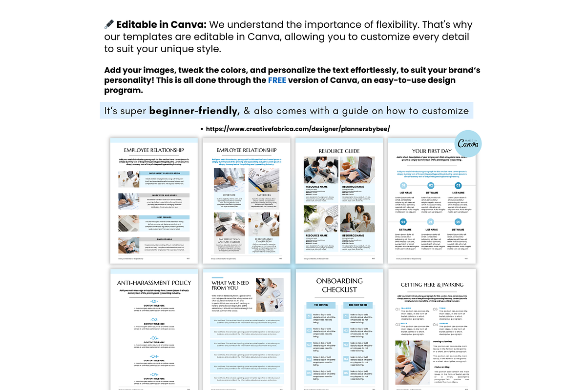 New Employee Onboarding Template, a Branding & Logo Template by PlannersByBee (Photo 2 of 6)