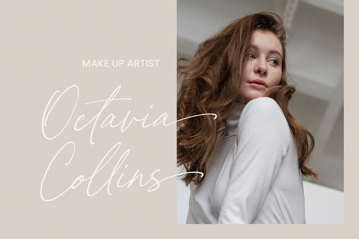 White Camellia Script Font, a Script Font by Seagulls Creative (Photo 6 of 12)