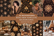 Boho New Year's Eve Backgrounds, a Background Graphic by NadiaTheronArt (Thumbnail 1 of 5)