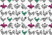 The Chicken & Rooster Collection, an Illustration by Arie Clares (Thumbnail 2 of 2)