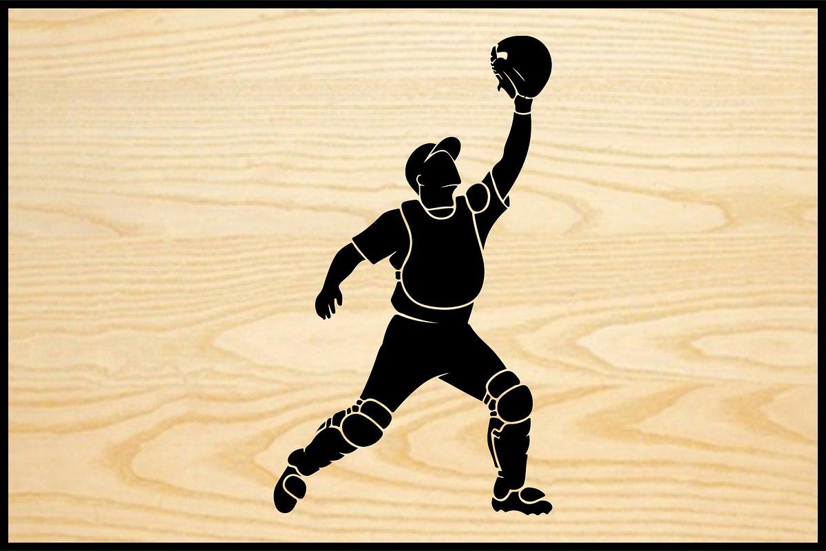 50 Baseball Player Silhouette Set, an Illustration by Artivon (Photo 3 of 4)