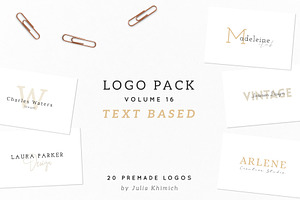 Logo Pack Volume 16. Text Based