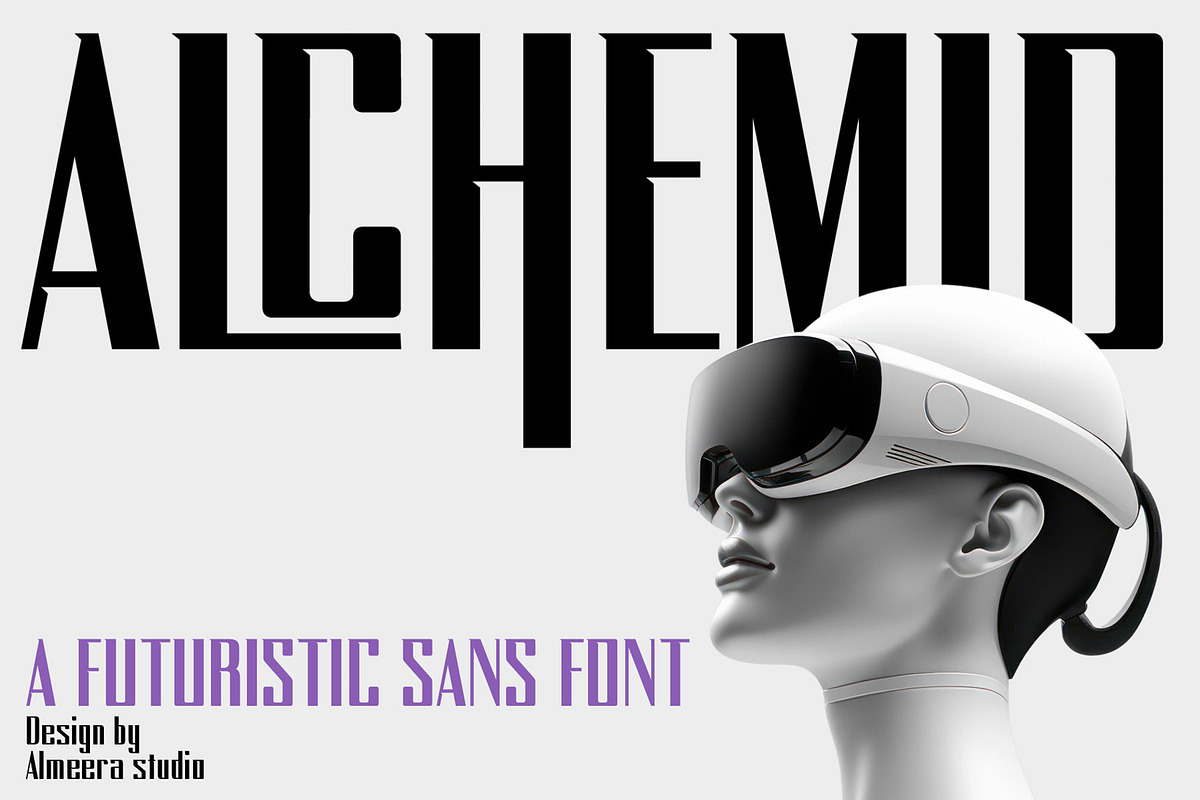Alchemio - Futuristic Sans, a Sans Serif Font by Almeera Std (Photo 1 of 6)
