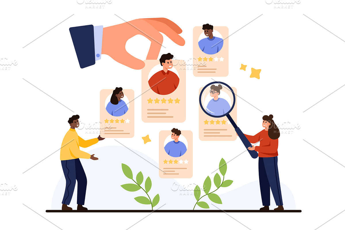 HR Best Employee Selection Concept, a Person Illustration by Flashvector