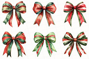 Coquette Christmas Bow Clipart, an Illustration by OK Design (Thumbnail 3 of 4)