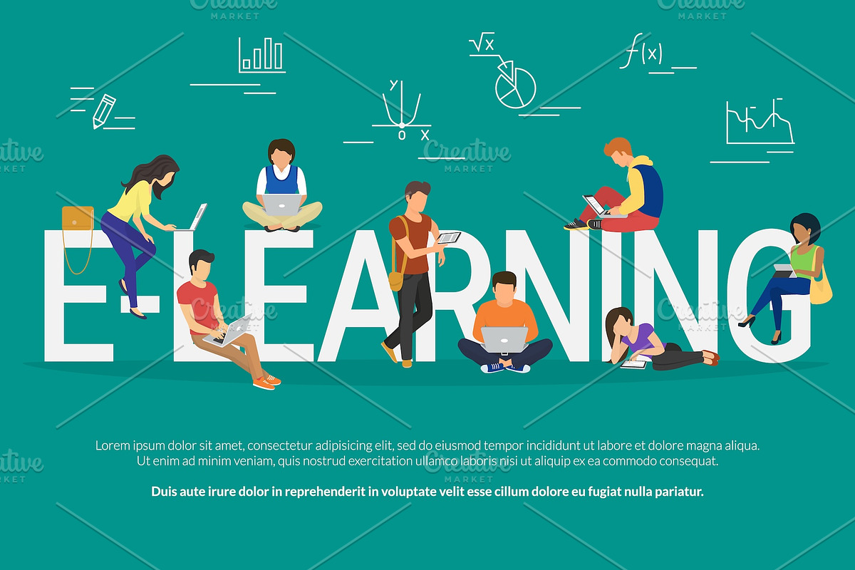 E-learning concept illustration, an Education Illustration by Julia Tim (Photo 3 of 3)