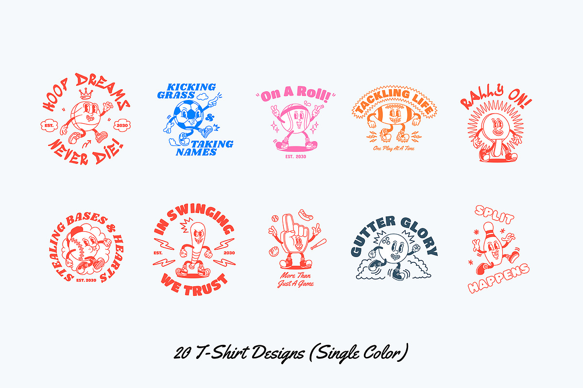 Sporty Squad Cartoon Characters, an Illustration by The Isian (Photo 8 of 11)