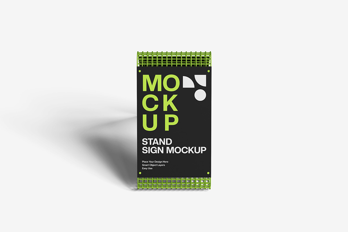 Stand Sign Mockup, an Advertising Mockup by bimockup (Photo 2 of 6)