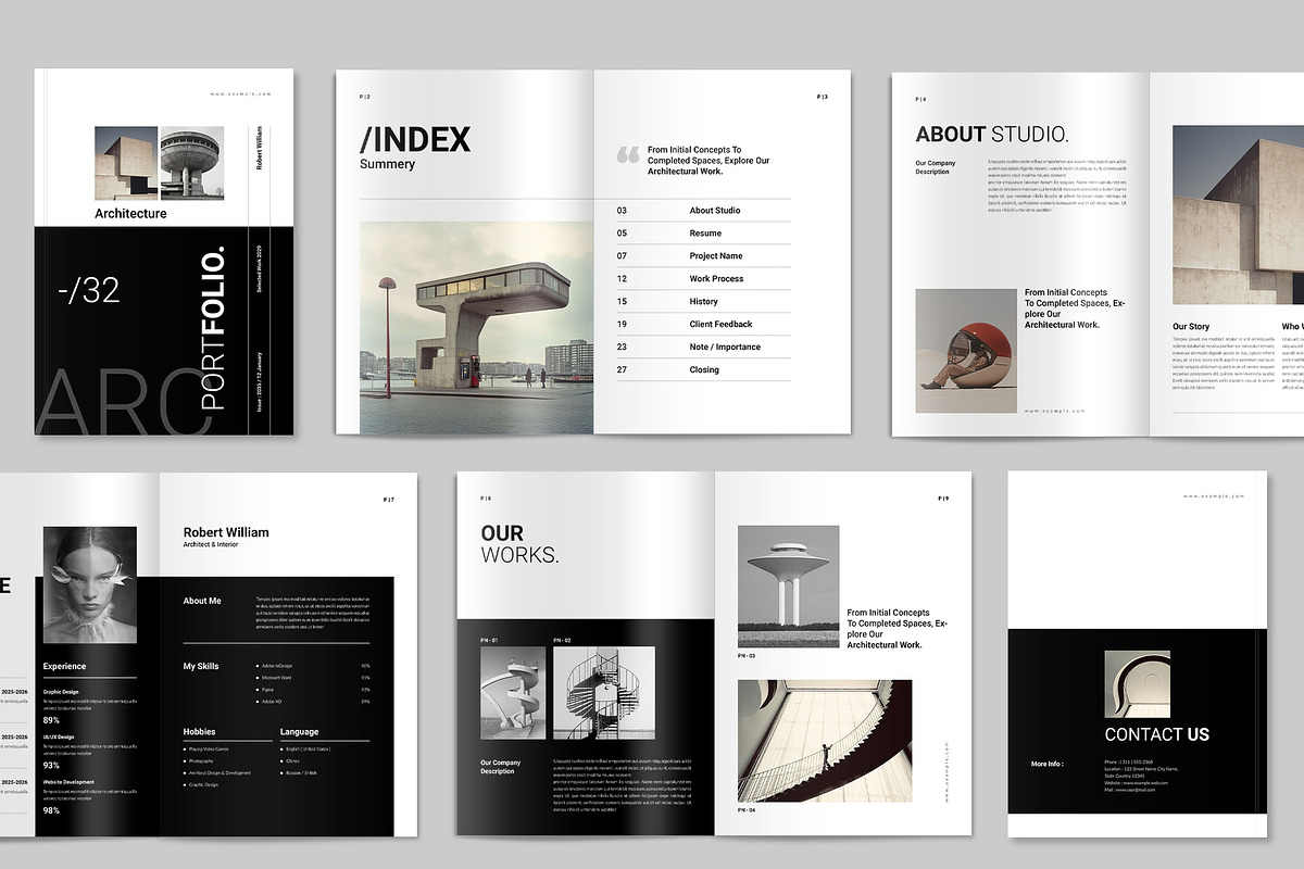 Architecture Portfolio Canva, a Brochure Template by NorthPeak (Photo 2 of 6)