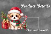 Christmas Cute Puppy Sublimation, a Seasonal Illustration by Craft Nest (Thumbnail 3 of 5)
