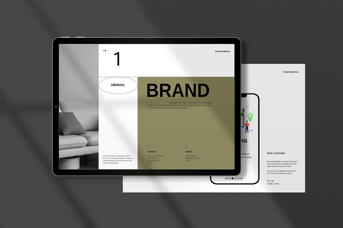 Minimal Brand Guidelines, a Brochure Template by metastudio38 (Photo 1 of 6)