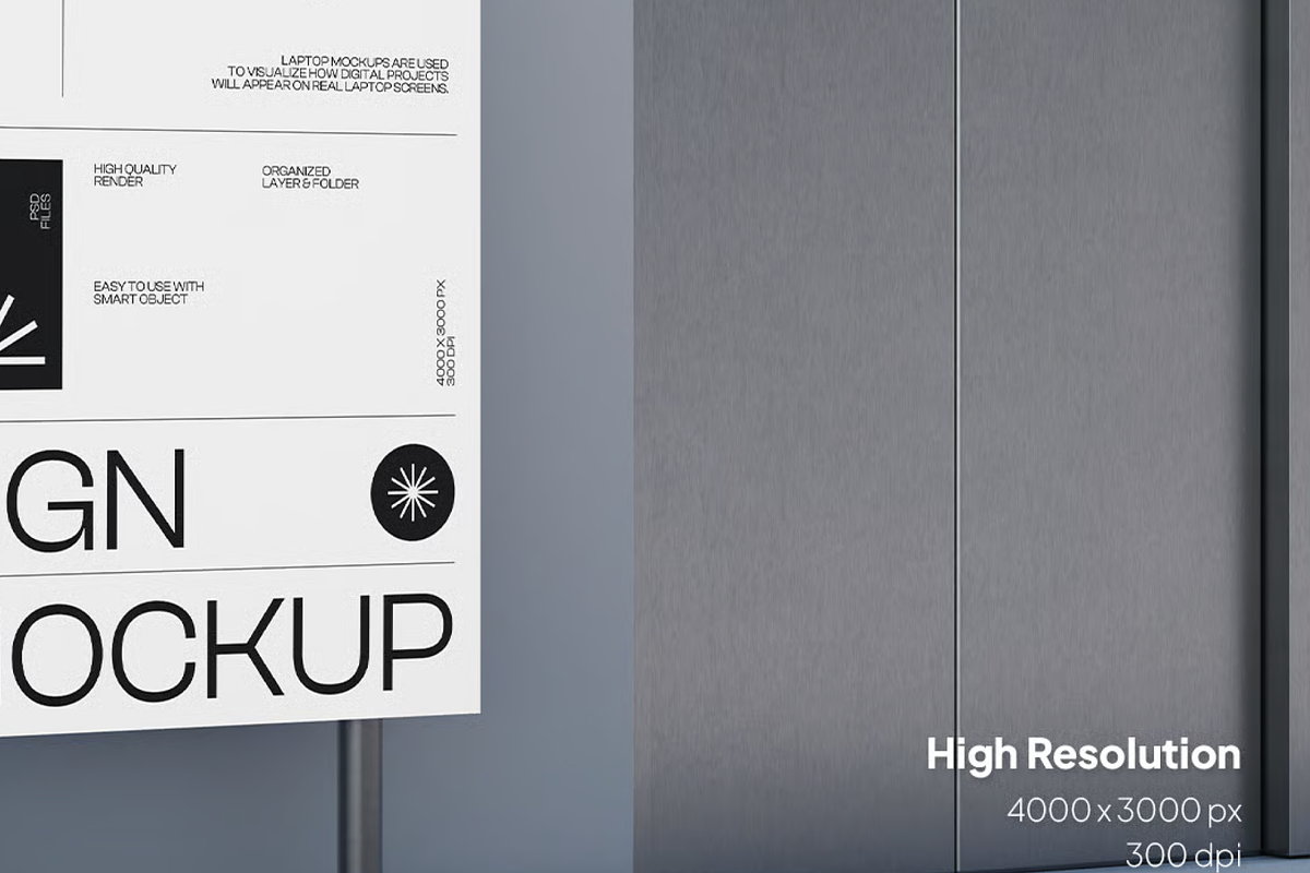 Wall Sign Mockup, an Advertising Mockup by graphicsauce