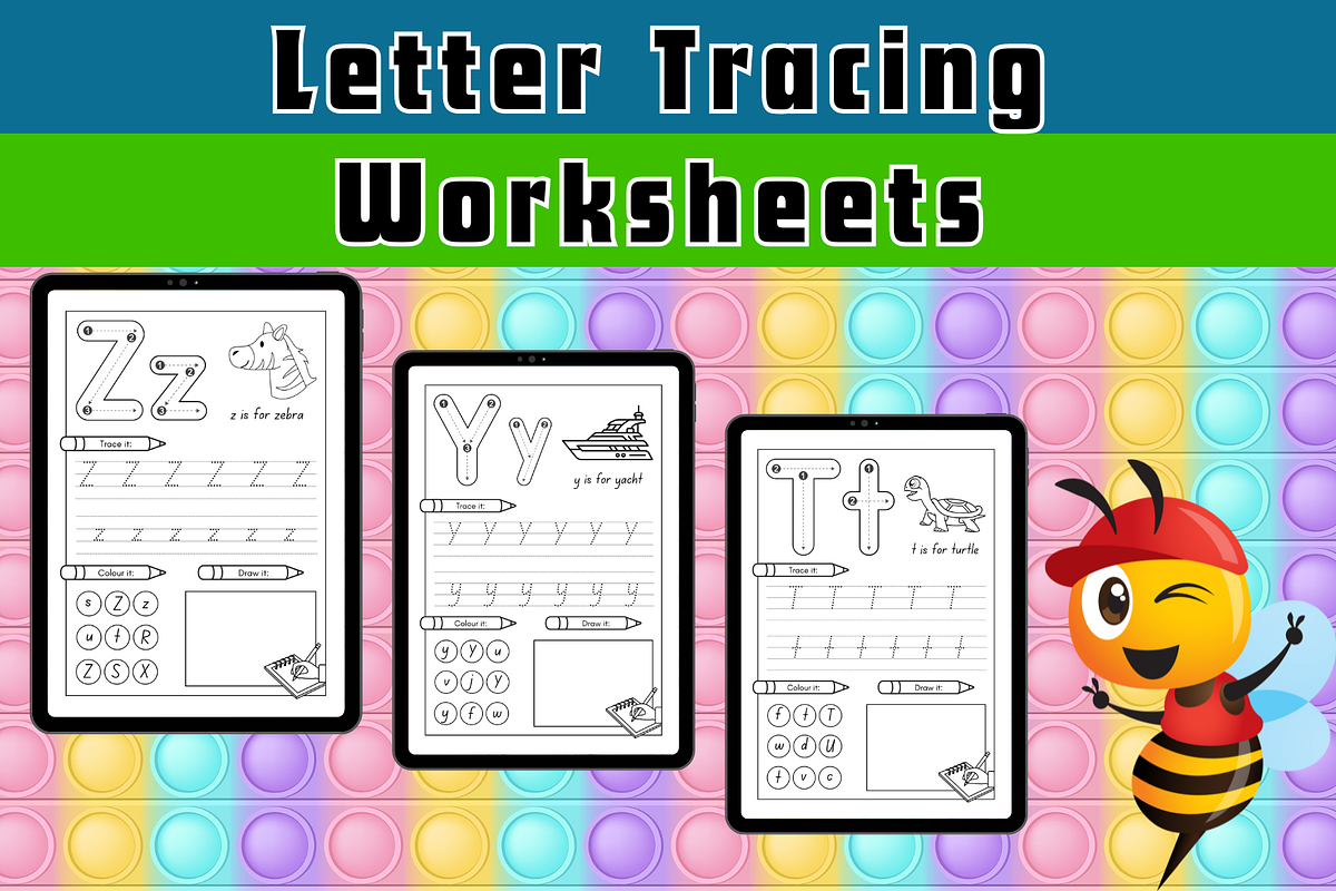 Alphabet Letter Tracing Worksheets, a Templates & Theme by Premium Digital Templates (Photo 2 of 3)